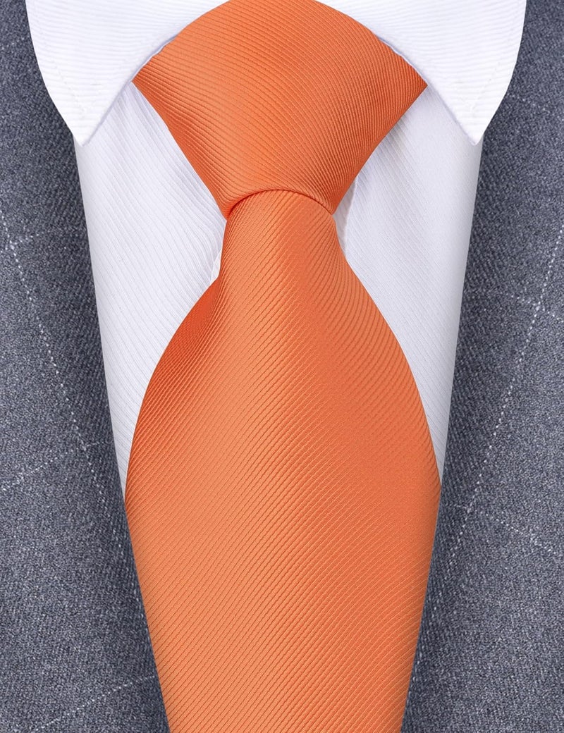 Branduce 63'' XL Tie Mens Extra Long Solid Woven Necktie for Men Big and Tall + Gift Box - Image 2